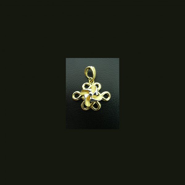 22K Gold Mystic Knot with Lucky Fan Pendant