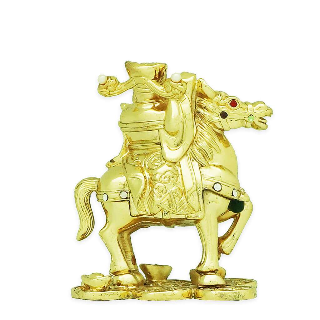 24K Rich Wealth God of Grandeur on Horse (Chai Shen Yeh)