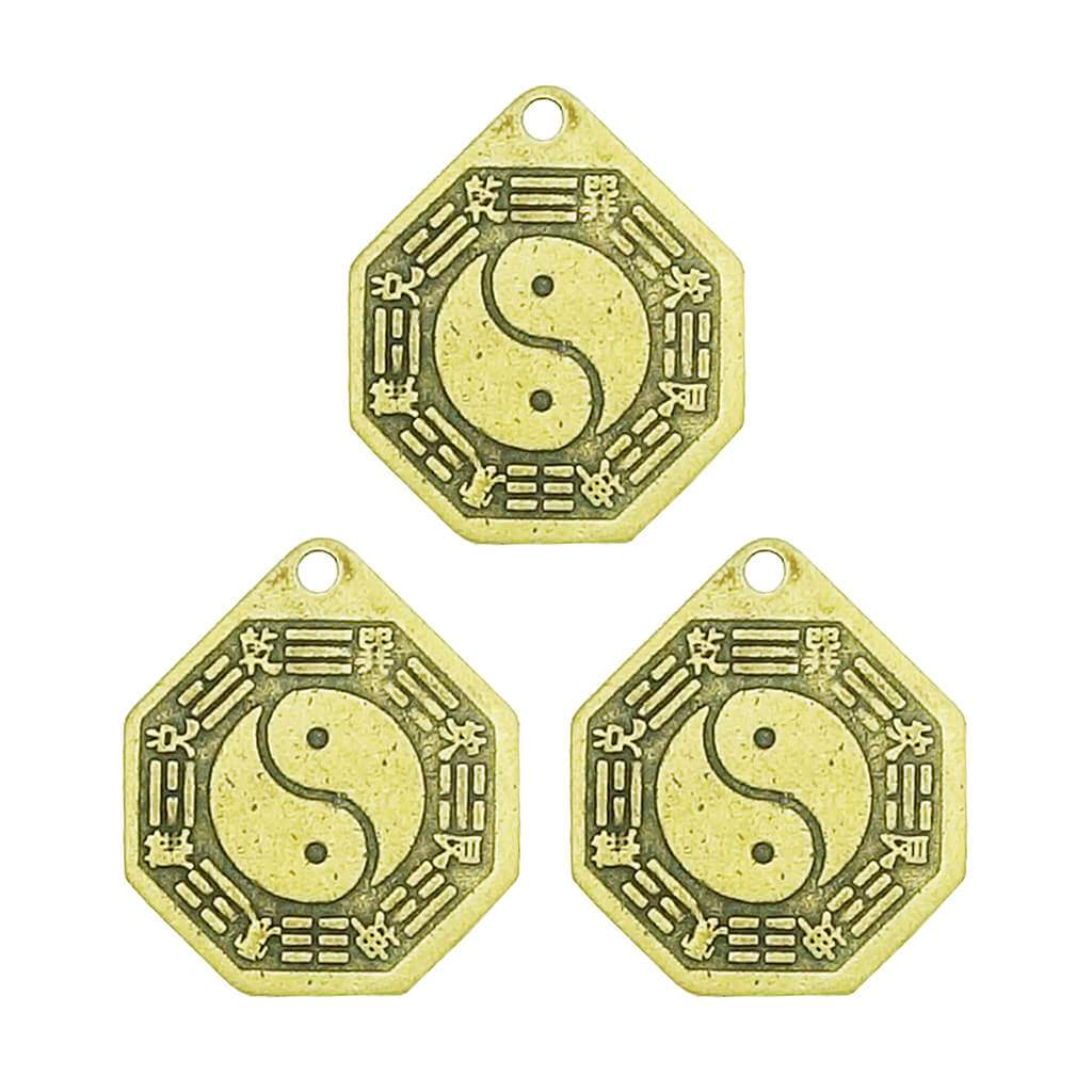 1.1in Brass Tai Chi Bagua (Set of 3 Pieces)