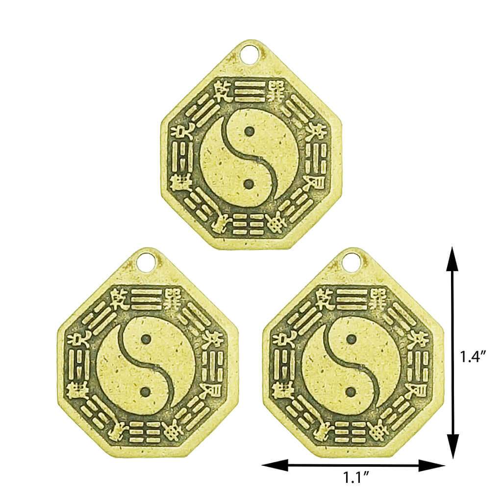 1.1in Brass Tai Chi Bagua (Set of 3 Pieces)