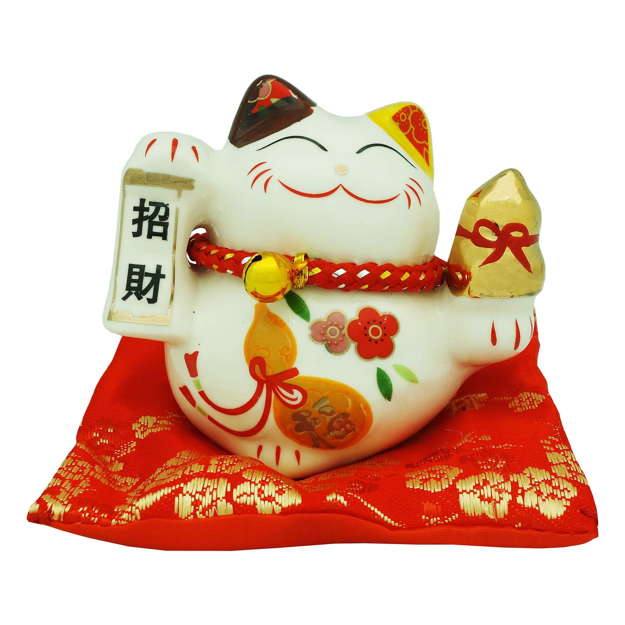 Ceramics Wealth Cat for Wealth and Health (L)
