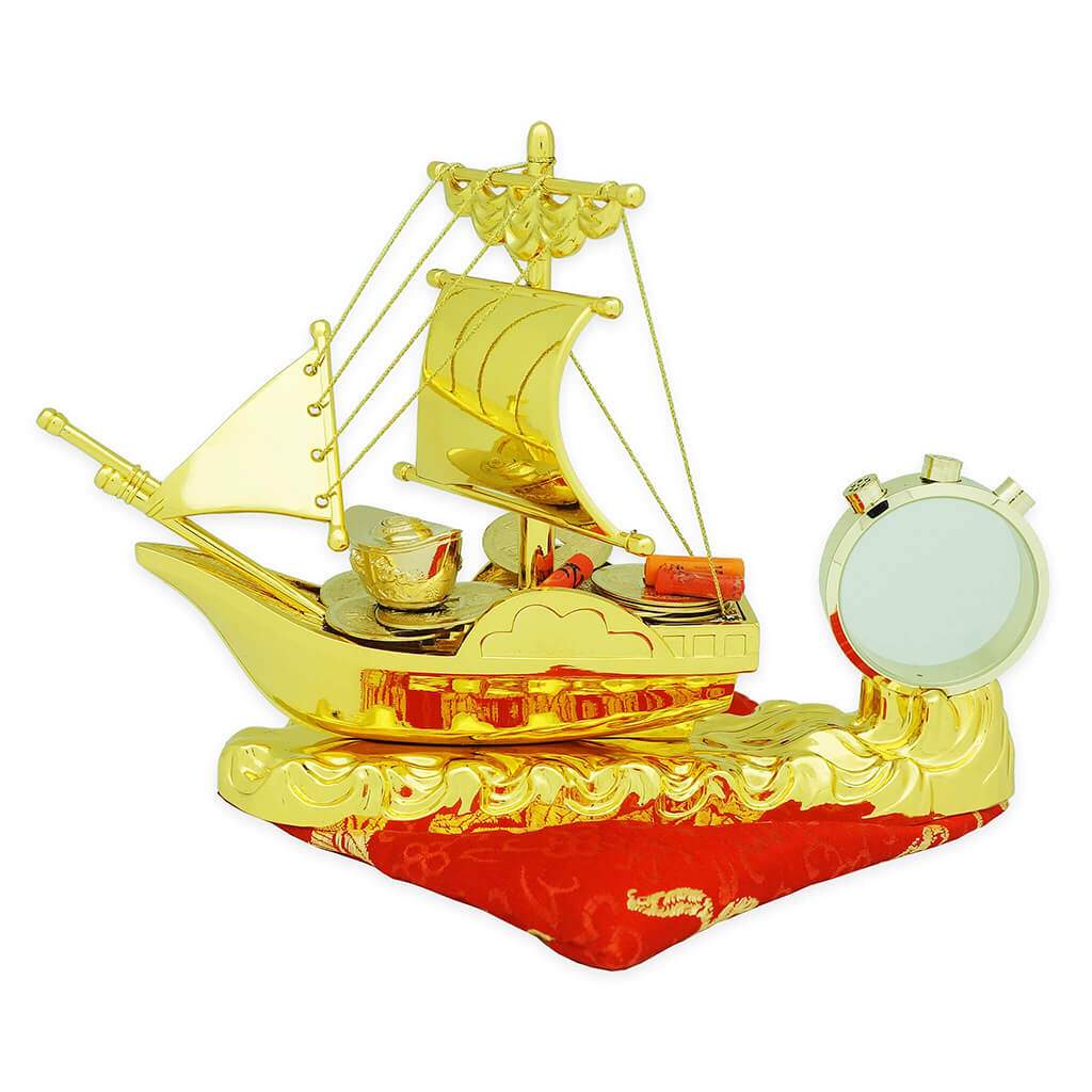 Elegant Gold Treasure Ship