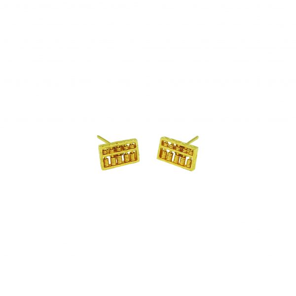 22K Gold Abacus Ear Studs