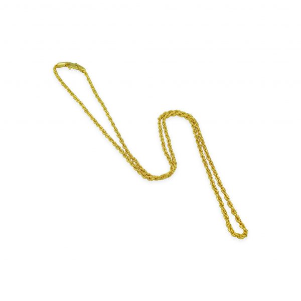 22K Gold Necklace Rope Chain
