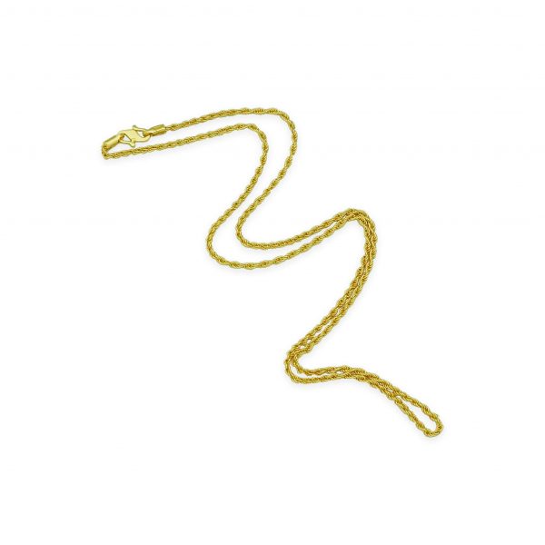 22K Gold Necklace Rope Chain