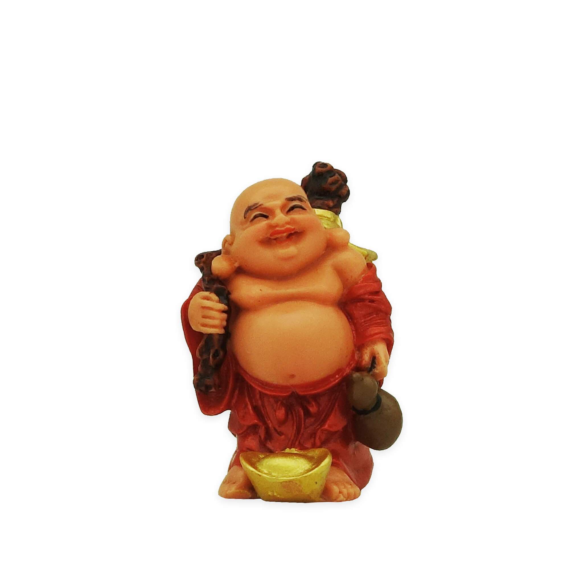 Red Robe Laughing Buddha with Wulou (S)