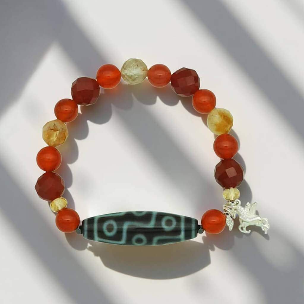 9 Eyes Dzi Rapid Breakthrough Period 9 Bracelet